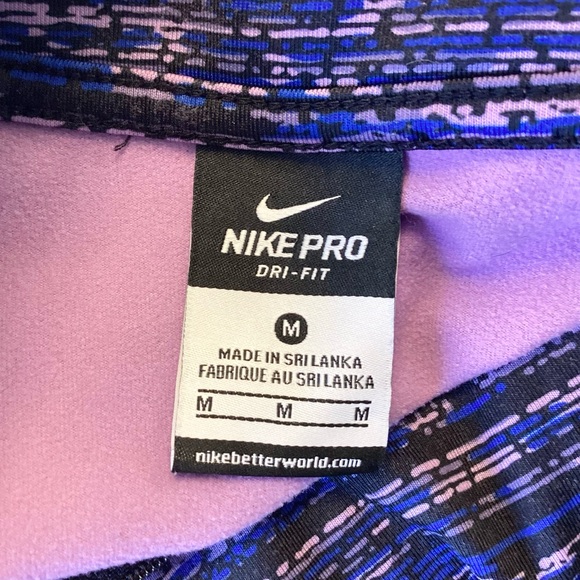 Nike Pro Dri-Fit 1/2 Zip Training Pullover - Purple/Blue - M - Picture 5 of 6